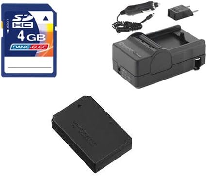 Canon 100D Battery, Charger, and Memory Card