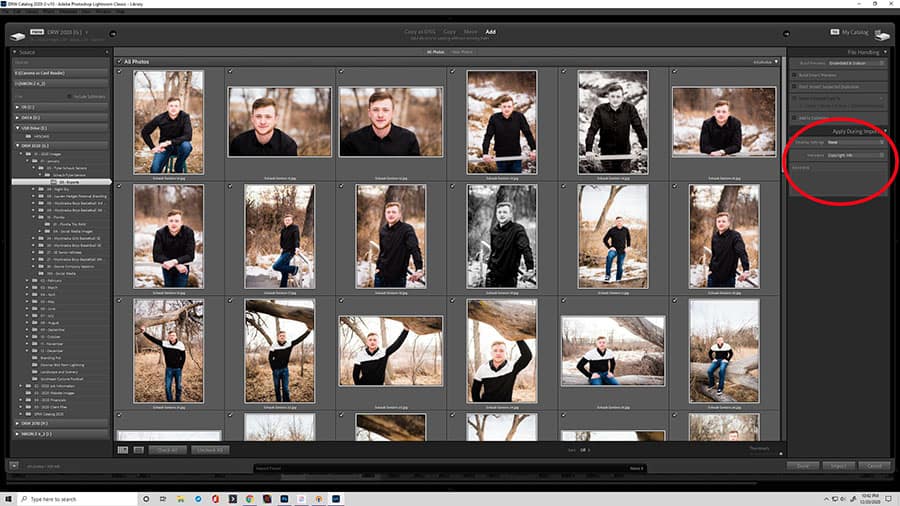 How to Apply Preset to a Batch of Photos During Import